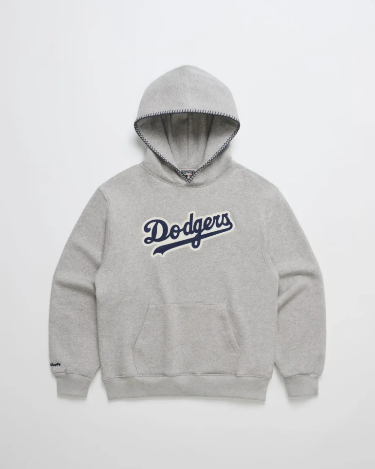 Dodgers Appliqué Fleece Grey Hoodie