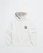 White Madhappy Yankees Embroidered Fleece Hoodie